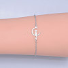 Tarnish Resistant 201 Stainless Steel Kitten Link Bracelets BJEW-T011-JN474-1-2