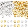 120Pcs 4 Styles Rack Plating Brass Beads KK-PH0010-68-1