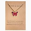 Bohemian Alloy Enamel Butterfly Pendant Necklaces for Women WG0CAA2-16-1