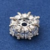 Brass Micro Pave Clear Cubic Zirconia Beads KK-D378-24S-02-2