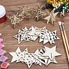 4 Styles Christmas Theme Unfinished Wood Solid Display Decorations DJEW-WH20002-21B-4