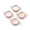201 Stainless Steel Cabochon Connector Settings X-STAS-F191-15RG-C-2