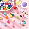 Rubberized Style Opaque Acrylic Beads MACR-CJC0009-02A-3