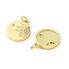 Brass Micro Pave Cubic Zirconia Pendants KK-I381-03G-2