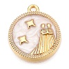 Alloy Enamel Pendants X1-ENAM-T021-03D-1