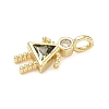 Brass Micro Pave Cubic Zirconia Pendants ZIRC-I356-17G-B12-2