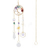 1Pc Wire Wrapped Alloy & Natural Mixed Stone Tree of Life Hanging Suncatchers HJEW-TA0001-46C-2