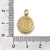 Brass Micro Pave Clear Cubic Zirconia Pendants ZIRC-I070-068G-3