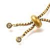 Adjustable Real 18K Gold Plated 304 Stainless Steel Slider Bracelet/Bolo Bracelets Making STAS-I153-03G-01-3