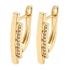 Brass Micro Pave Clear Cubic Zirconia Hoop Earrings for Women EJEW-E295-23KCG-1