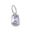 925 Sterling Silver Cubic Zirconia Charms STER-NH0014-01P-12-1