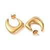Ion Plating(IP) 304 Stainless Steel Twist Arch Stud Earrings EJEW-A104-11G-2