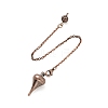 Brass Cable Chain Pointed Dowsing Pendulums HJEW-D004-03R-2