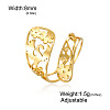 304 Stainless Steel Flower & Phoenix Cuff Open Rings WG0AE90-02-2