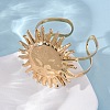 Alloy & Iron Cuff Bangles for Women BJEW-F501-01B-KCG-3