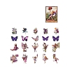 40Pcs 20 Styles Waterproof Flower Fairy PET Stickers PW-WG13993-07-1