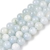 Dyed Natural White Jade Beads Strands G-T138-8mm-210-41-4