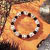 3Pcs 3 Colors Synthetic Turquoise Beaded Stretch Bracelets BJEW-JB12093-4