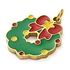 Christmas Theme Ion Plating(IP) 304 Stainless Steel Enamel Pendants STAS-Z104-01G-03-2