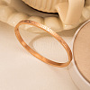 Roman Number Pattern 304 Stainless Steel Hinged Bangles for Couple FS-WG2D392-09-1