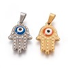 304 Stainless Steel Enamel Pendants STAS-F185-01-1