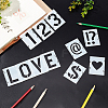 42Pcs 42 Styles Reusable PET Drawing Stencil DIY-WH0374-80-4