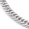 Women's 304 Stainless Steel Diamond Cut Curb Chain Bracelets BJEW-JB06018-01-2