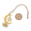 3Pcs 3 Colors Alloy Moon with Star Pendant Decoration HJEW-JM02415-5