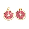 Brass Enamel Pendants KK-H072-14G-04-2