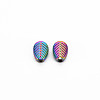 Rack Plating Rainbow Color Alloy Beads PALLOY-S180-371-2