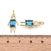 Brass Micro Pave Cubic Zirconia Pendants KK-N287-32C-G-3