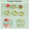 120Pcs Rack Plating Brass Bead Frames KK-PH0010-78G-4
