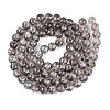 Transparent Half Spray Painted Glass Beads Strands GLAA-Q110-02A-11-2