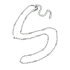 304 Stainless Steel Column Link Chain Necklace for Men Women NJEW-YW0001-15-1