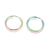 Ion Plating(IP) 304 Stainless Steel Huggie Hoop Earrings EJEW-F111A-25mm-Y-1