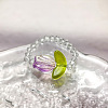 Handmade Lampwork Beaded Finger Rings WG8AEDA-03-1