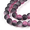 Crackle Glass Beads Strands GLAA-N009-10mm-09-3