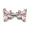 Brass Micro Pave Cubic Zirconia Fold Over Clasps KK-C075-35P-1