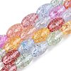 Transparent Crackle Glass Beads Strands GLAA-S192-B-010J-1