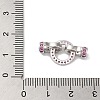 Rack Plating Brass Micro Pave Orchid Cubic Zirconia Fold Over Clasps KK-A222-04B-P-3