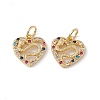 Brass Micro Pave Cubic Zirconia Pendants KK-E068-VC005-02-2