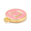 Golden Plated Alloy Enamel Charms X-ENAM-Q437-14U-2