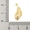 Brass Micro Pave Clear Cubic Zirconia Pendants KK-U015-12G-3