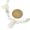 Natural Mixed Gemstone Bullet & Synthetic Moonstone Beaded Necklaces NJEW-JN04406-4