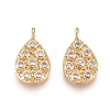 Brass Micro Pave Cubic Zirconia Pendants KK-D156-07G-E-1