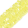 Electroplate Transparent Glass Beads Strands EGLA-Q139-01A-A16-1