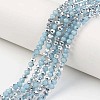 Electroplate Glass Beads Strands EGLA-A034-J8mm-M06-1