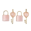 Natural Rose Quartz Beaded Pendants GG-CBA9389-04S-1