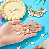 26Pcs Flat Round with Letter A~Z Alloy Enamel Pendant Locking Stitch Markers HJEW-TAC0089-6