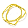 Frosted Imitation Jade Glass Beads Strands GLAA-P058-07A-3